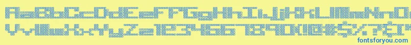 Knot Font – Blue Fonts on Yellow Background