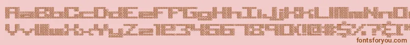 Knot Font – Brown Fonts on Pink Background