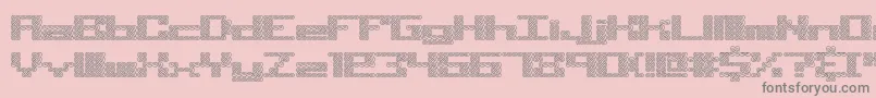 Knot Font – Gray Fonts on Pink Background