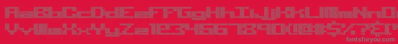 Knot Font – Gray Fonts on Red Background