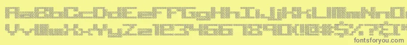 Шрифт Knot – серые шрифты на жёлтом фоне