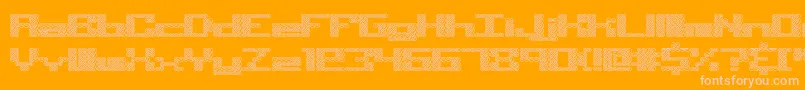 Knot Font – Pink Fonts on Orange Background