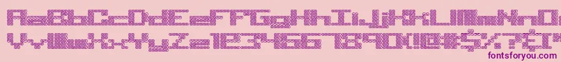 Knot Font – Purple Fonts on Pink Background