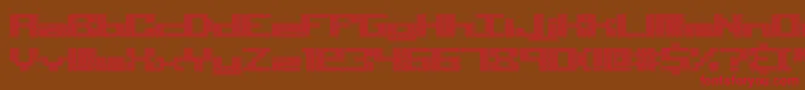 Knot Font – Red Fonts on Brown Background
