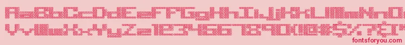 Knot Font – Red Fonts on Pink Background