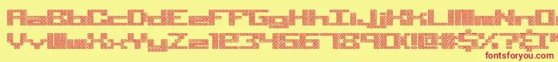 Knot Font – Red Fonts on Yellow Background