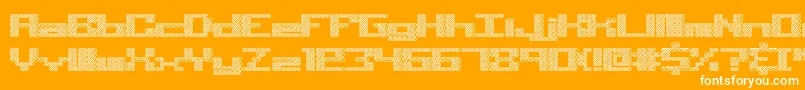 Knot Font – White Fonts on Orange Background