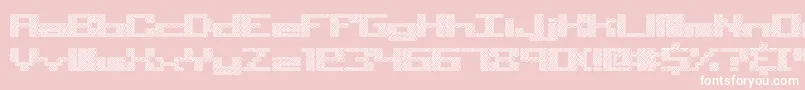 Knot Font – White Fonts on Pink Background