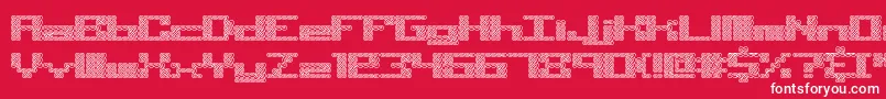 Knot Font – White Fonts on Red Background