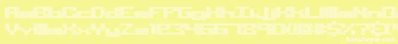 Knot Font – White Fonts on Yellow Background