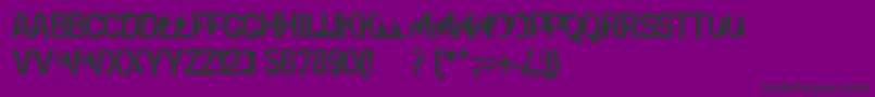 Eclipsed-Schriftart – Schwarze Schriften auf violettem Hintergrund