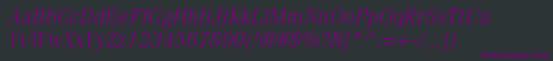 Шрифт CompendiumLightSsiLightItalic – фиолетовые шрифты на чёрном фоне