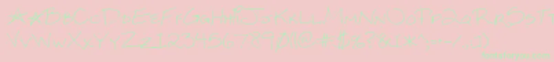 Kksxysra Font – Green Fonts on Pink Background