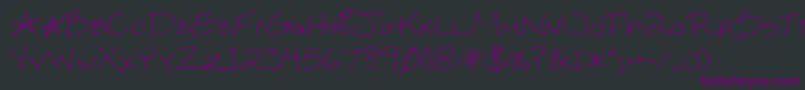 Шрифт Kksxysra – фиолетовые шрифты на чёрном фоне