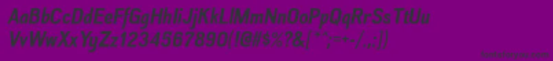 AkazanrgBolditalic Font – Black Fonts on Purple Background