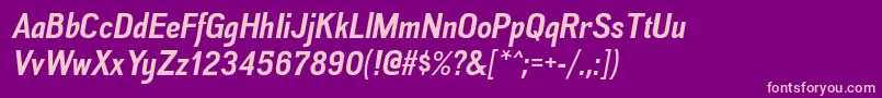 Weitere Informationen zur AkazanrgBolditalic-Schriftart AkazanrgBolditalic-Schriftart – Rosa Schriften auf violettem Hintergrund