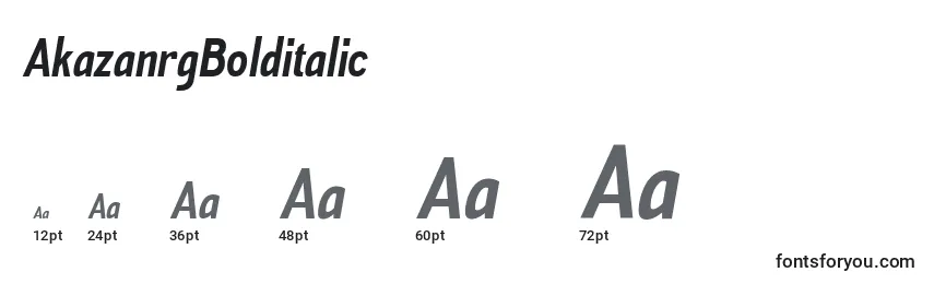 AkazanrgBolditalic Font Sizes