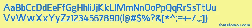 JuhlExtrabold Font – Blue Fonts on Yellow Background