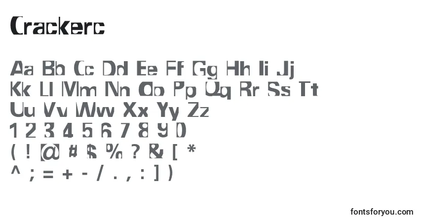 Fuente Crackerc - alfabeto, números, caracteres especiales