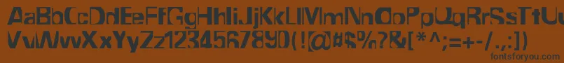 Crackerc Font – Black Fonts on Brown Background