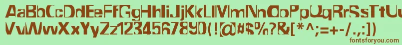 Crackerc Font – Brown Fonts on Green Background