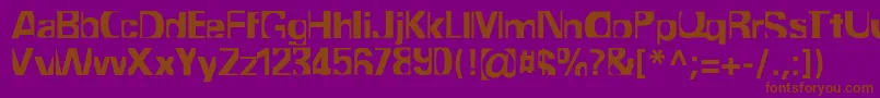 Crackerc Font – Brown Fonts on Purple Background