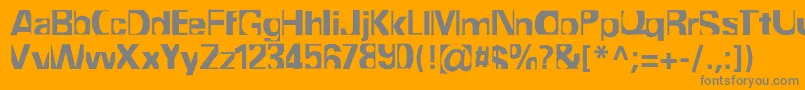 フォントCrackerc – オレンジの背景に灰色の文字