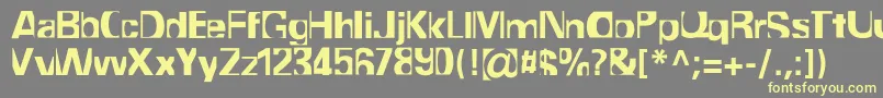 Шрифт Crackerc – жёлтые шрифты на сером фоне