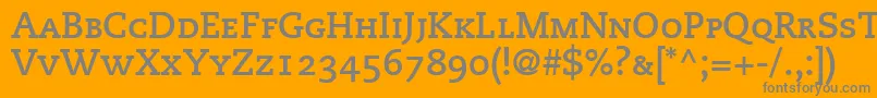 MonologueCapsSsiBoldSmallCaps Font – Gray Fonts on Orange Background