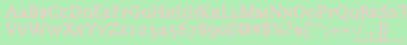 MonologueCapsSsiBoldSmallCaps Font – Pink Fonts on Green Background