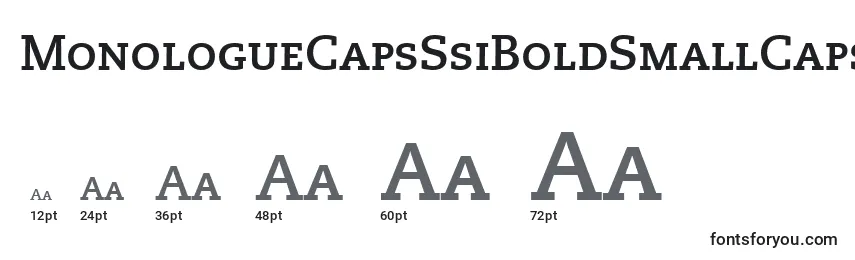 MonologueCapsSsiBoldSmallCaps Font Sizes