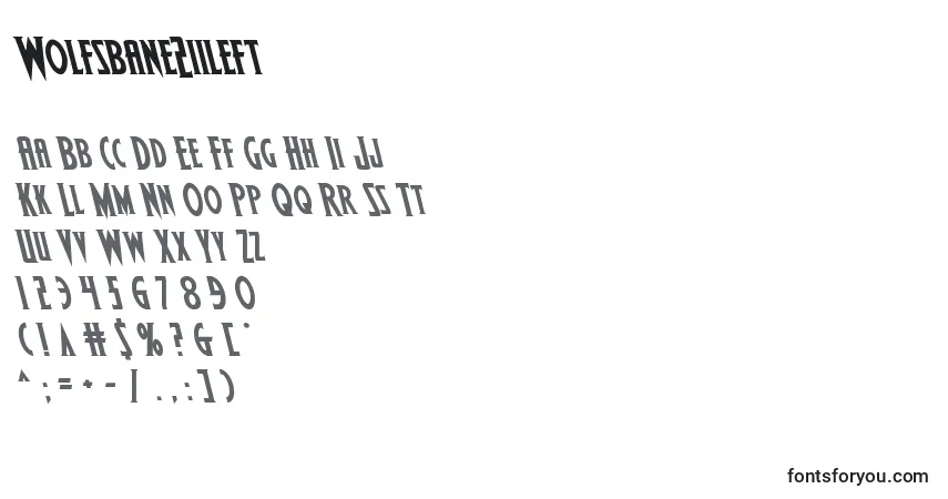 Шрифт Wolfsbane2iileft – алфавит, цифры, специальные символы