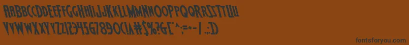 Wolfsbane2iileft Font – Black Fonts on Brown Background
