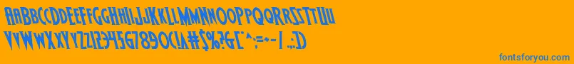 Wolfsbane2iileft Font – Blue Fonts on Orange Background