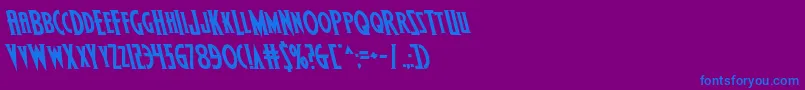Wolfsbane2iileft Font – Blue Fonts on Purple Background