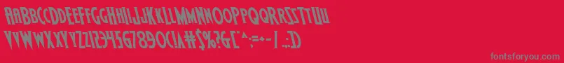 Wolfsbane2iileft Font – Gray Fonts on Red Background