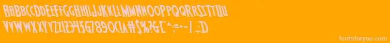 Wolfsbane2iileft Font – Pink Fonts on Orange Background