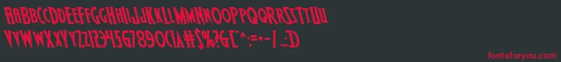 Wolfsbane2iileft Font – Red Fonts on Black Background