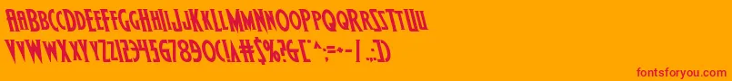 Wolfsbane2iileft Font – Red Fonts on Orange Background