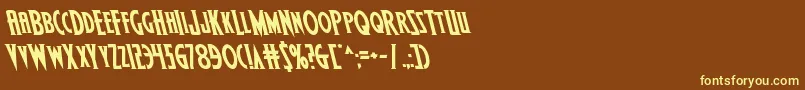 Wolfsbane2iileft Font – Yellow Fonts on Brown Background