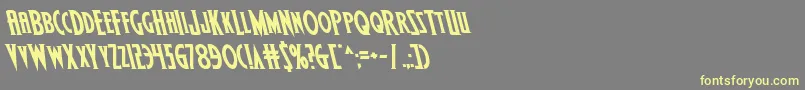 Wolfsbane2iileft Font – Yellow Fonts on Gray Background
