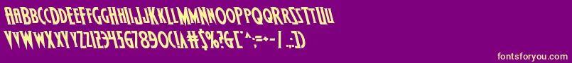 Wolfsbane2iileft Font – Yellow Fonts on Purple Background
