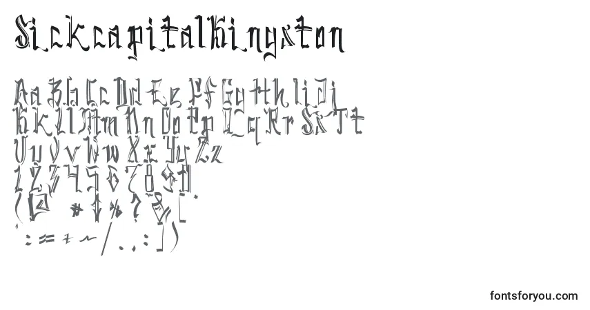 SickcapitalKingston-fontti – aakkoset, numerot, erikoismerkit
