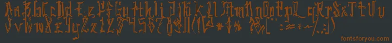SickcapitalKingston-fontti – ruskeat fontit mustalla taustalla