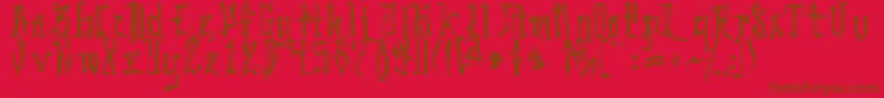SickcapitalKingston Font – Brown Fonts on Red Background