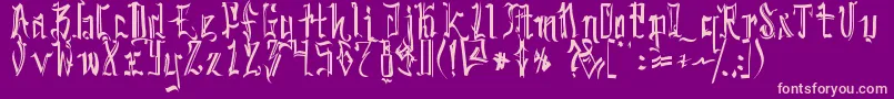 Шрифт SickcapitalKingston – розовые шрифты на фиолетовом фоне