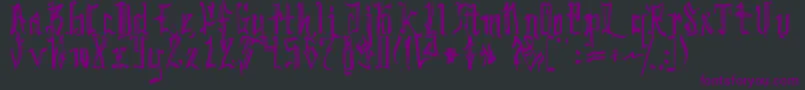 Fonte SickcapitalKingston – fontes roxas em um fundo preto