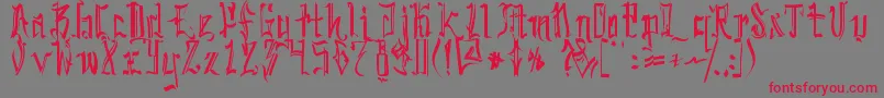 SickcapitalKingston Font – Red Fonts on Gray Background