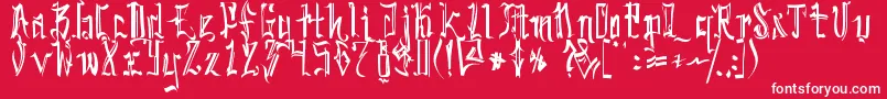 SickcapitalKingston Font – White Fonts on Red Background