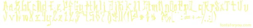 SickcapitalKingston-fontti – keltaiset fontit valkoisella taustalla